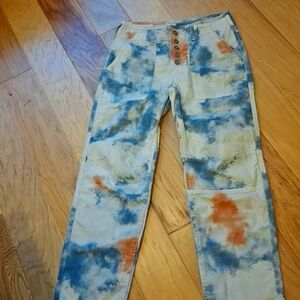 Pilcro cotton wanderer tye dye jeans 28